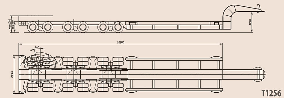 T1256 technical drawing